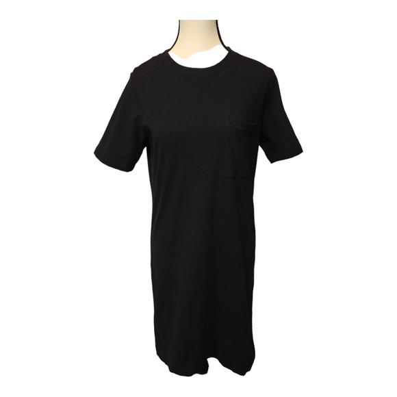 Everlane T Shirt Dress Womens Small Black The Weekend Short Sleeve Casual Goth - Picture 1 of 10